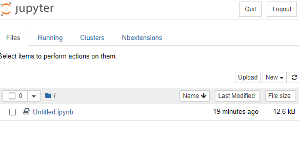 Your fresh jupyter notebook session