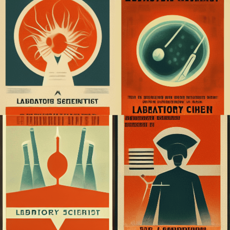 Laboratory scientist propaganda poster v3