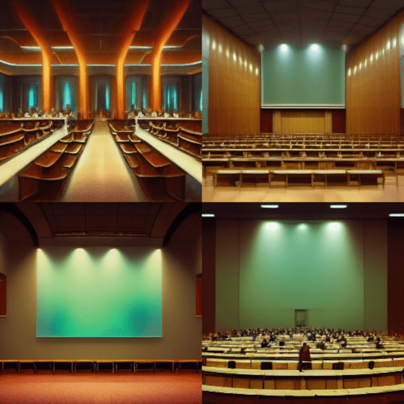 A conference hall full of scientists v3
