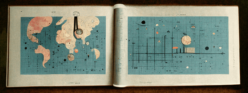 an AI generated picture (Midjourney) with prompt; 'map and compass :: chart :: by Chris ware'. You can share and adapt this image following a CC BY-SA 4.0 licence.